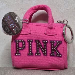 VTG RARE Victoria's Secret VS PINK Mini Y2K Keychain Coin Purse Bag Charm✨️NWT✨️